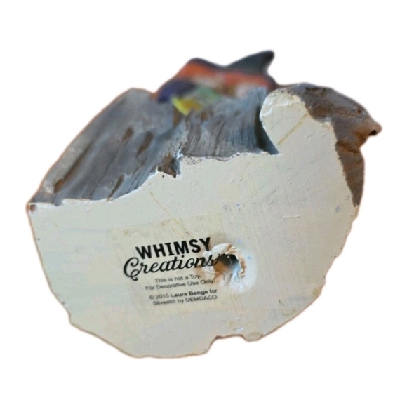 Whimsy Creations Colorful Wooden Carved OWL W/ Witch HAT 2015 Laura Benge 14.5" - Picture 5 of 16